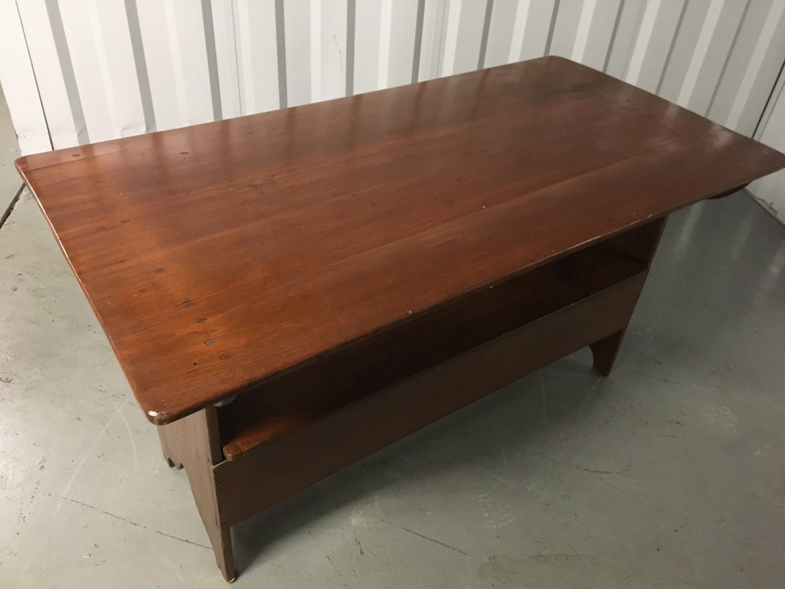 Antique Pine Hutch table bench seat 17h30.5h16d29.5d57w Etsy