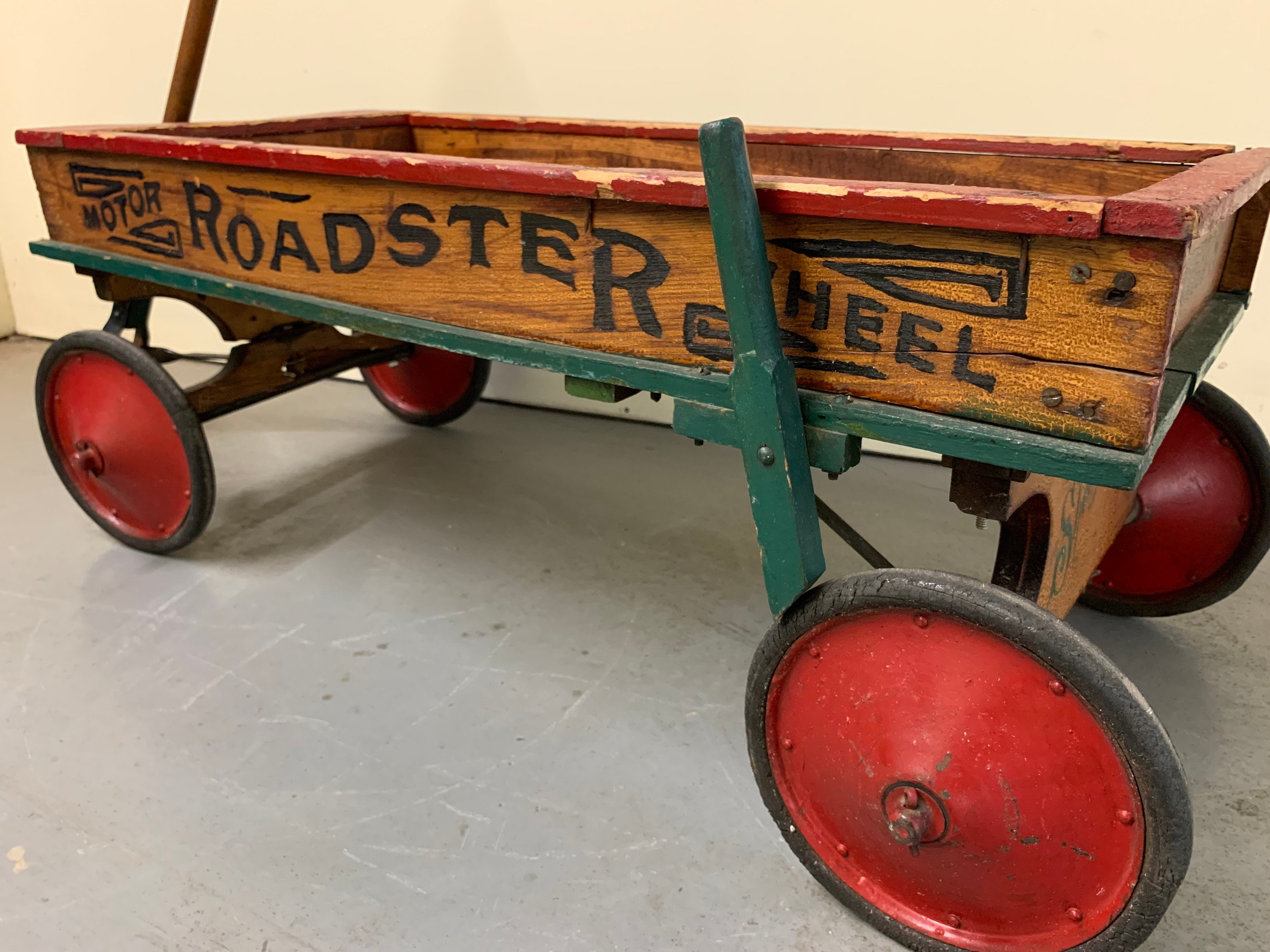 Antique Roadster Childs Wagon Sperrys Cheboygan WI Red Paint