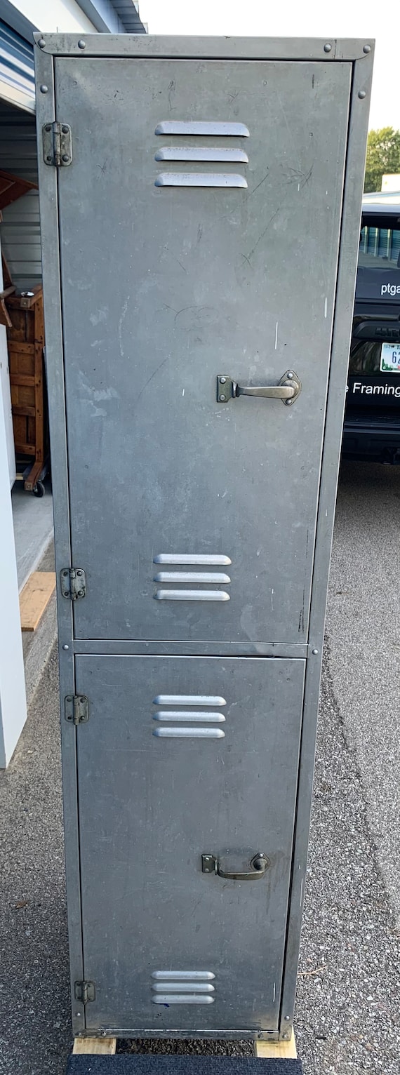 Antique Industrial Aluminum World War II Navy Locker New York