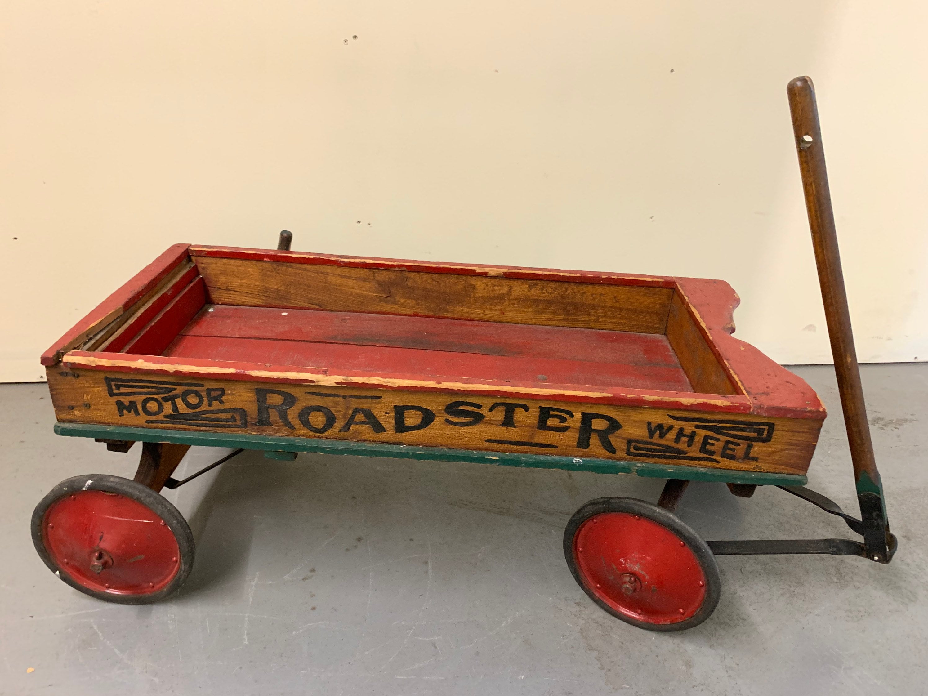Antique Roadster Childs Wagon Sperrys Cheboygan WI Red Paint