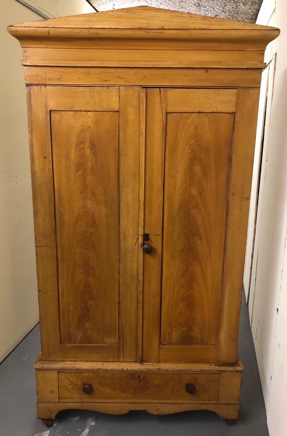 Antique Ohio Mustard Grain Painted Knock Down Wardrobe Etsy