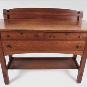 Antique Limbert Arts and Crafts mission oak sideboard 51w19d42h35.25h Shipping is Not free