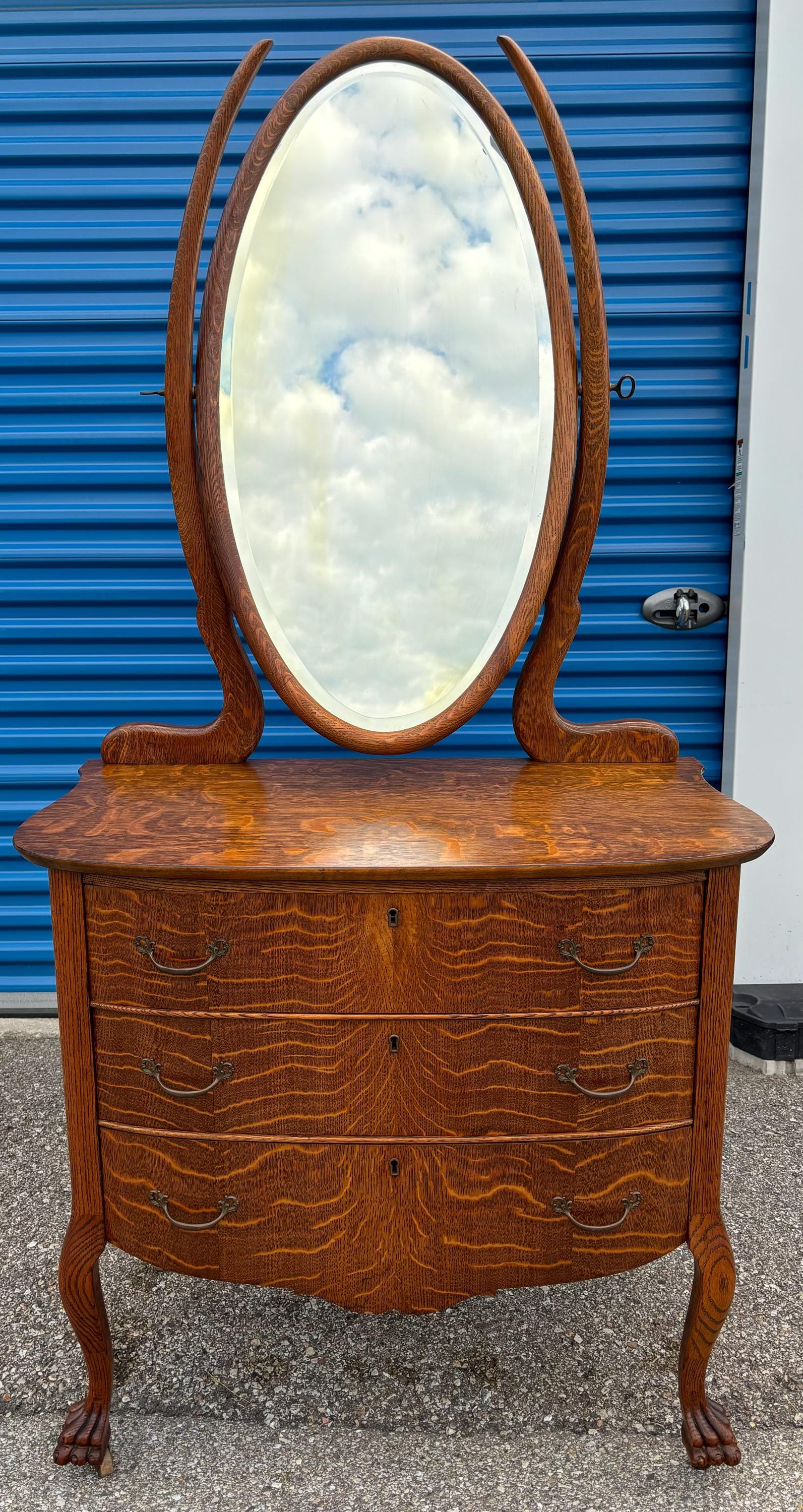 ドレッサー Retro mirror dresser Ashley Robbinsdale 7 Drawer