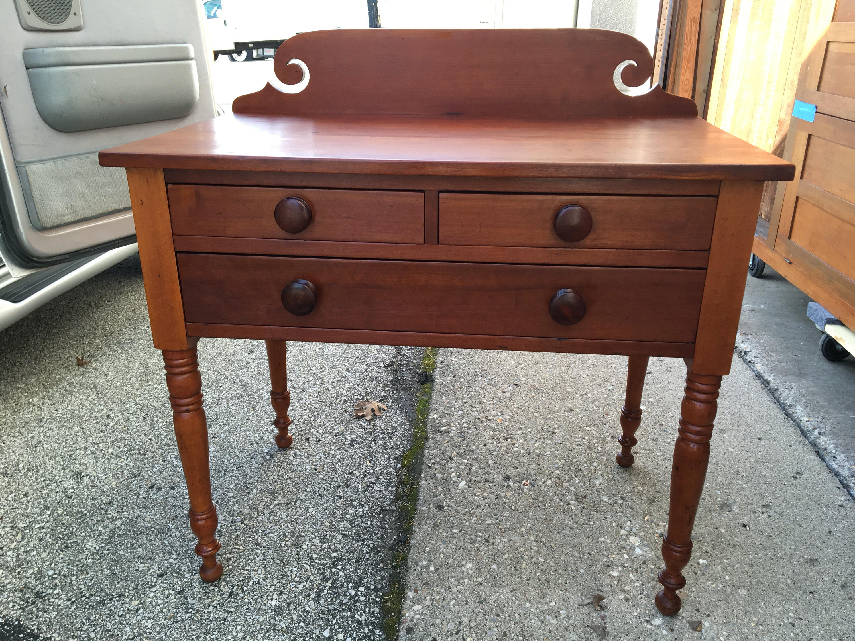 Antique Cherry Server Sideboard 3 Drawer 36.5w21.5d31h Etsy
