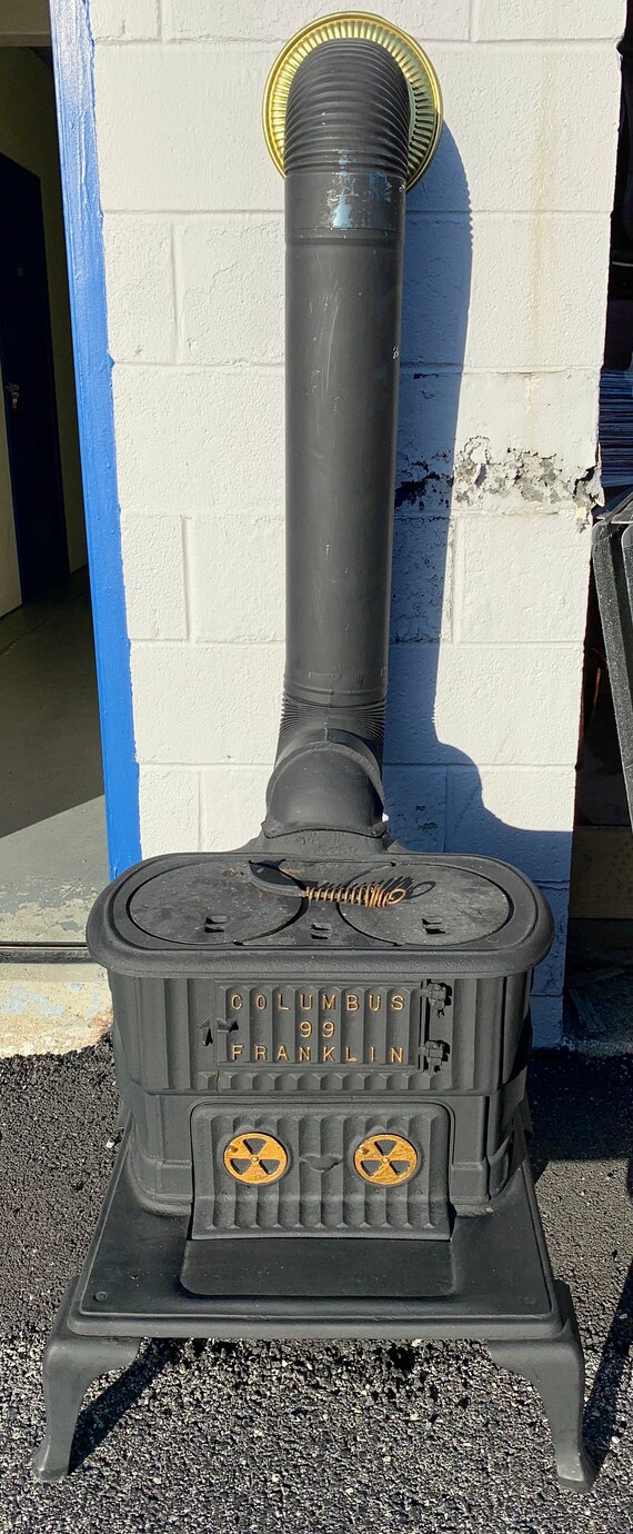 Antique Parlor Stove Columbus GA Ironworks 99 Franklin - Etsy