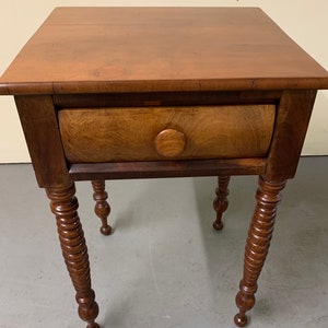 Antique cherry North Carolina one drawer stand table 20W19D29H shipping is not free