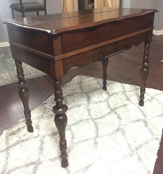 Early Spinet Desk Walnut Or Mahogany 37w 32h 20d 28 Desk H Etsy