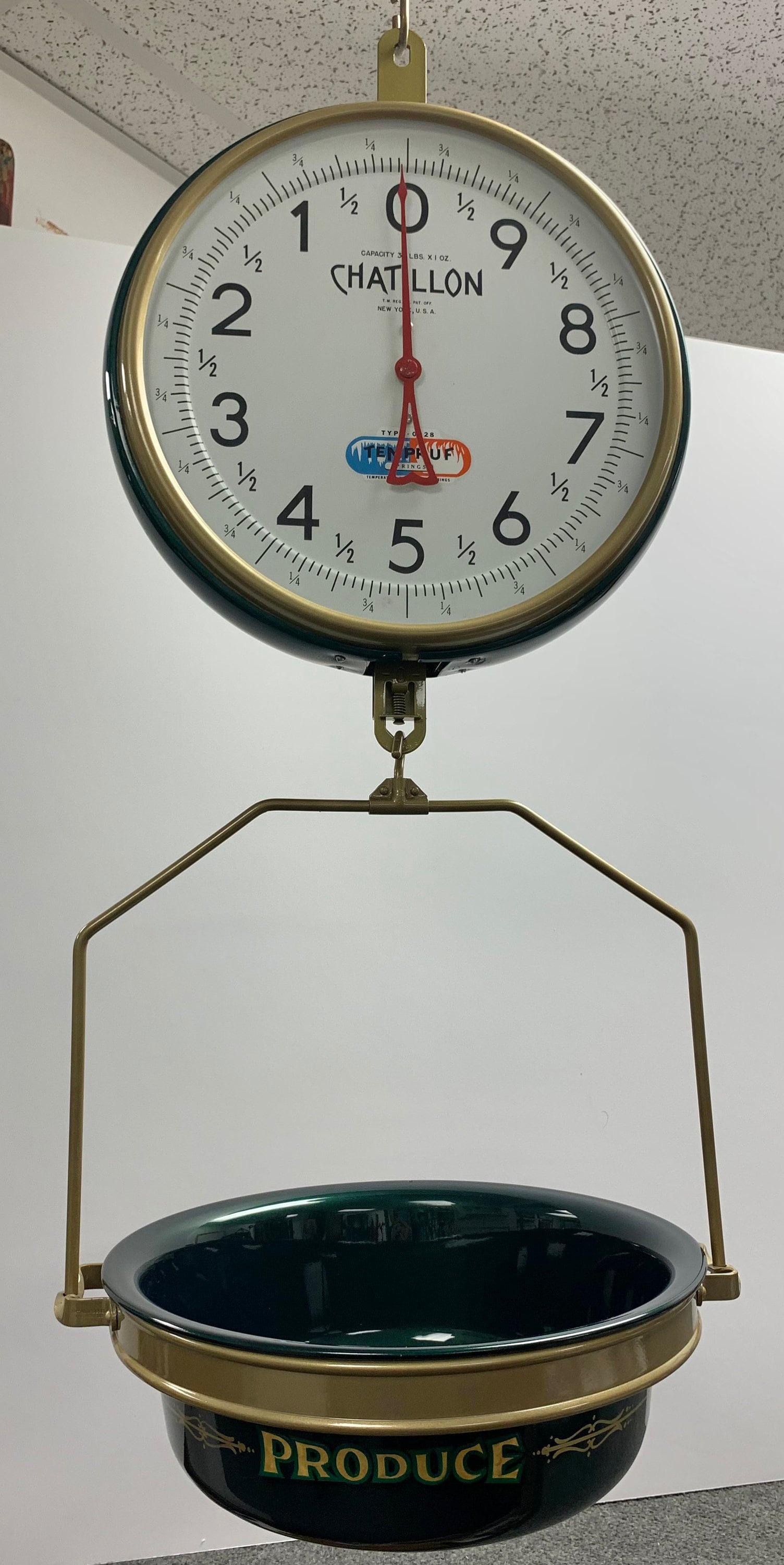 Antique 1933 Chatillon Produce Scale Beautifully Restored 17x3