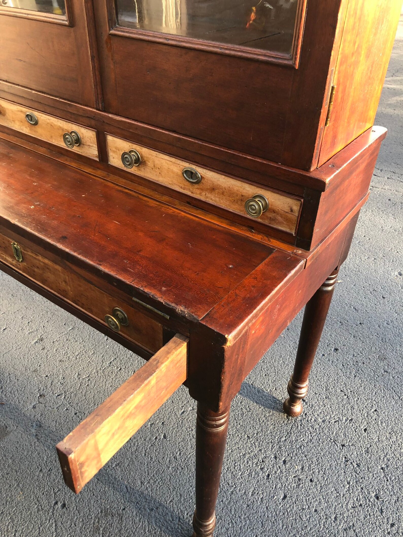 Antique Federal Desk Secretary 1800's Two Piece Etsy