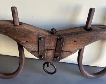 Antique Ohio Amish oxe yoke 55W8D27H shipping is not free