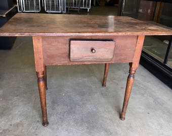 Early Antique Primitive Tavern/Farm/Work Table 36W25.5D18H26H Shipping is not free