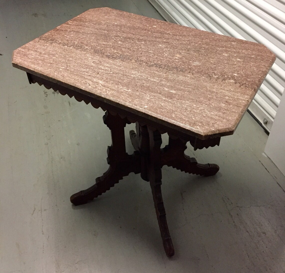 Antique Table Victorian Marble Top Mahogany 30h20d29w Shipping Etsy