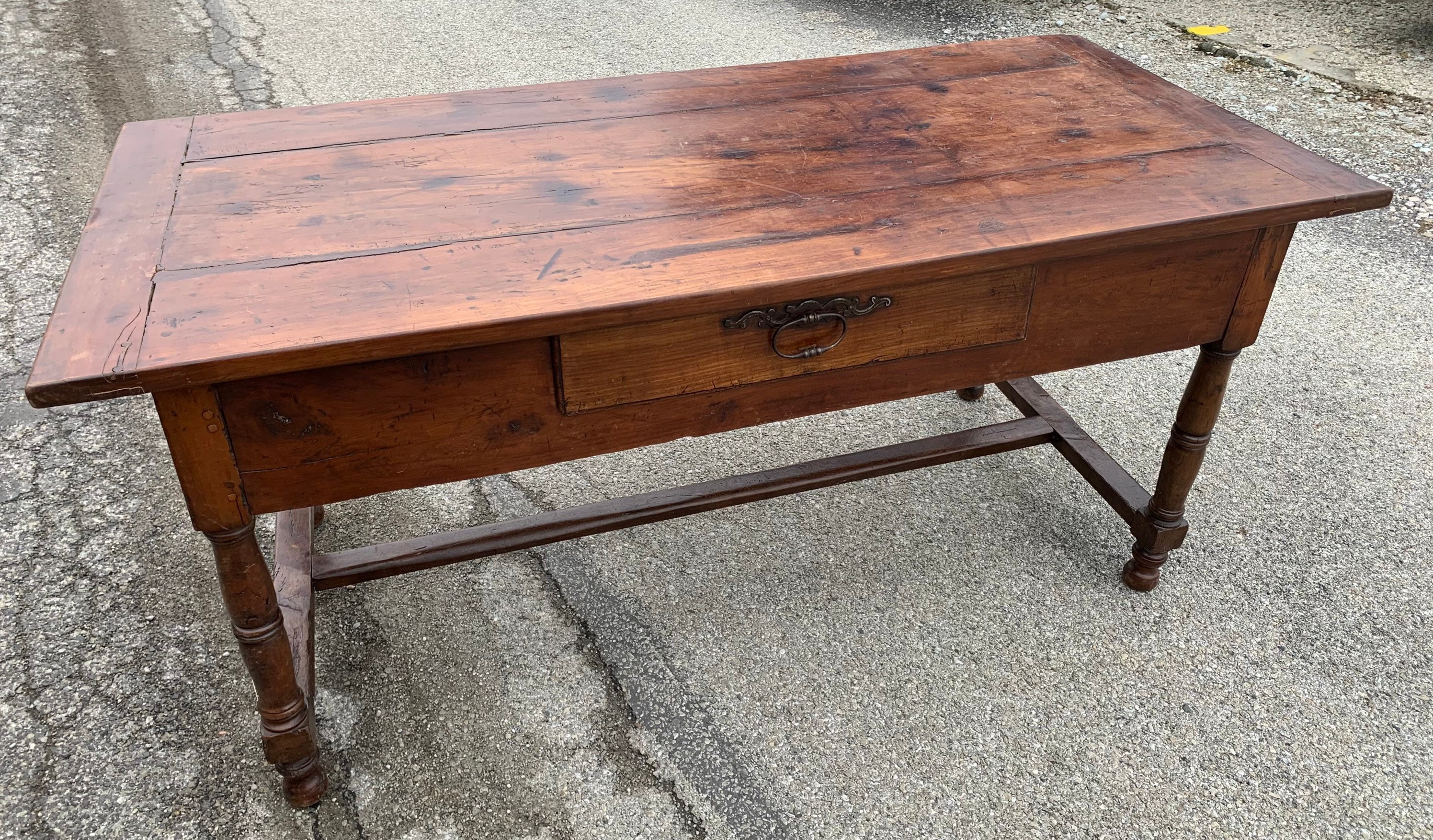 値下　激レア30s  antique vintage Table Antique Table With Drawer 10” High x 30” Long x 21” Deep