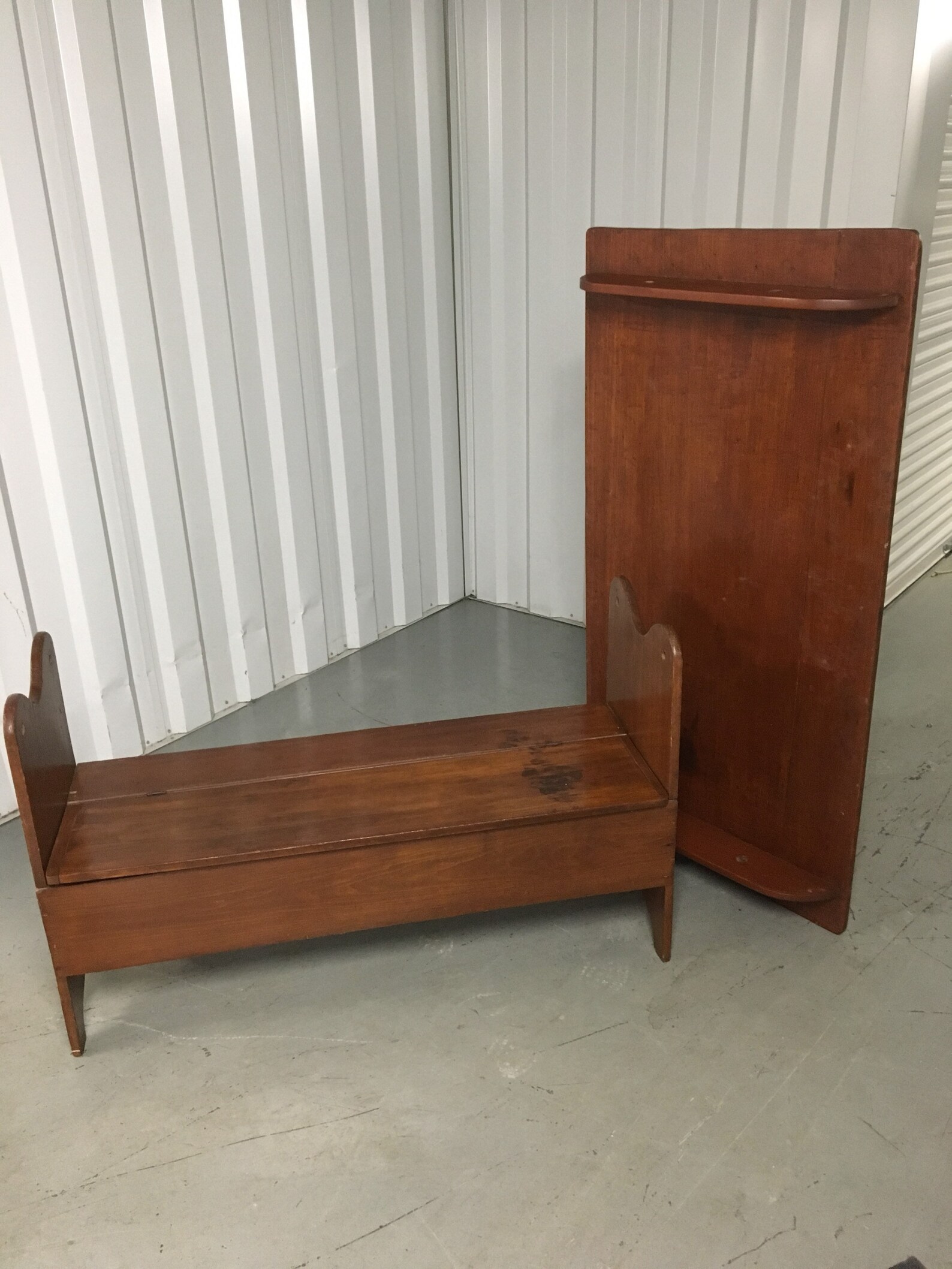 Antique Pine Hutch Table Bench Seat 17h30.5h16d29.5d57w Etsy