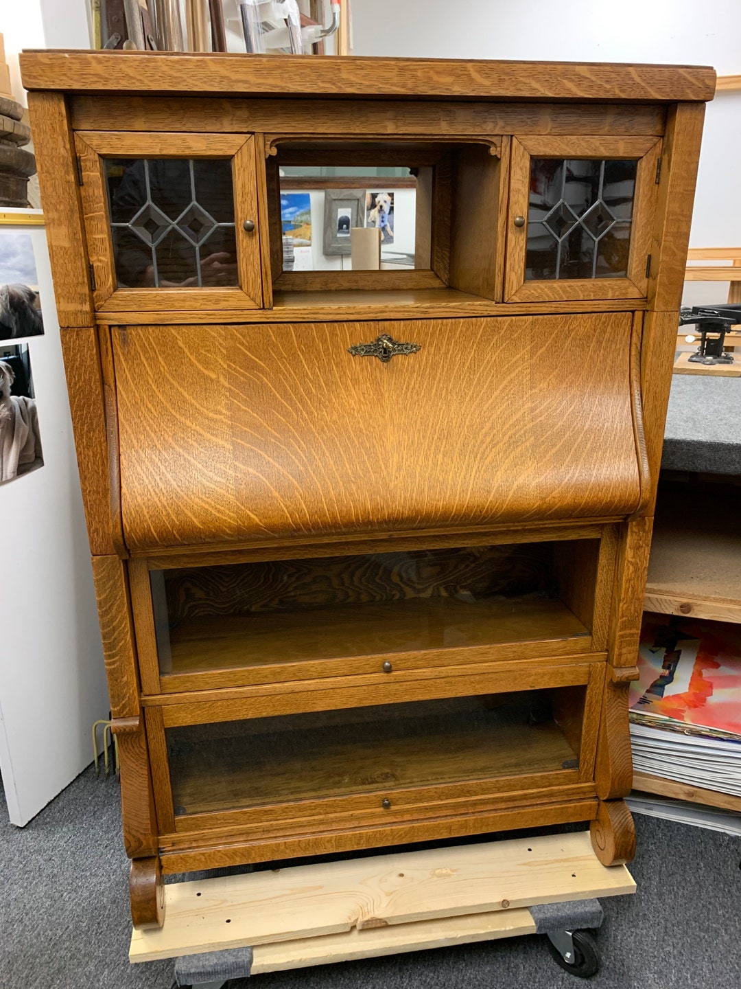 チェスト・キャビネット Antique Book open Shelf Caster チェスト・キャビネット Antique Book open Shelf Caster チェスト