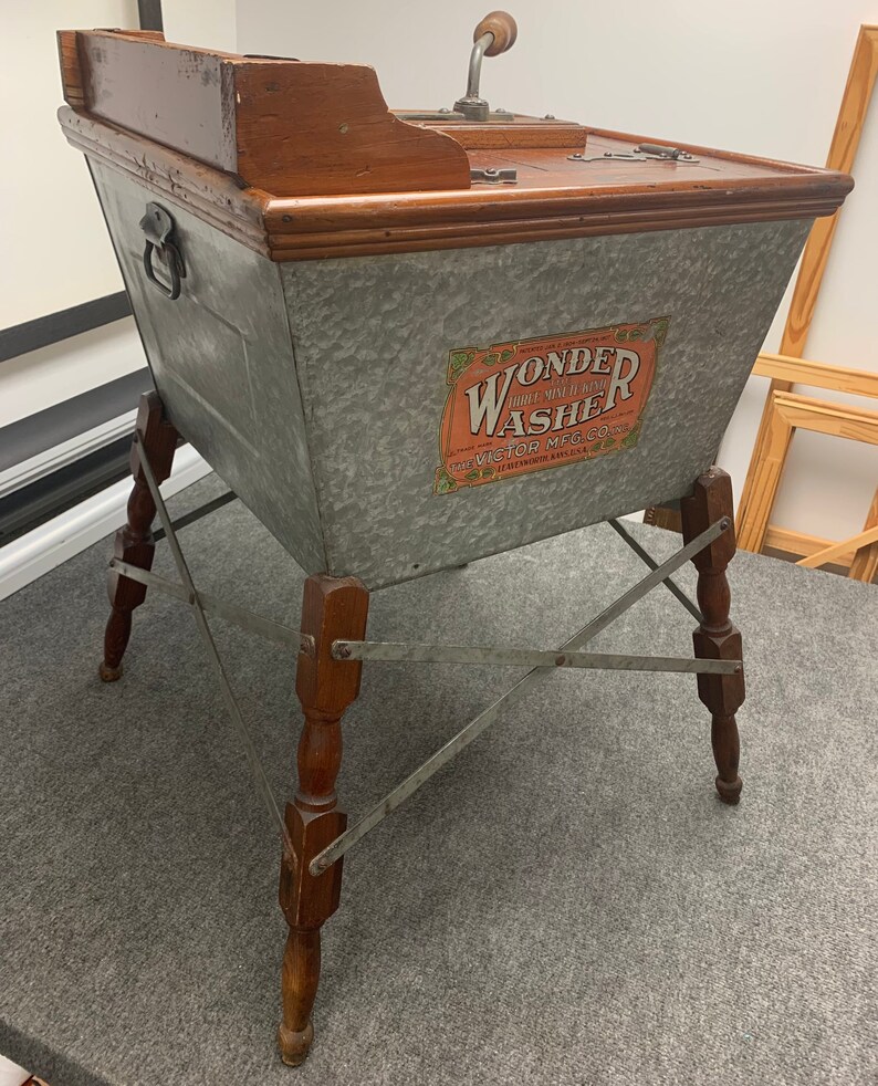 Antique 1907 Wonder Washer Leavenworth Kansas Manual Washing Etsy