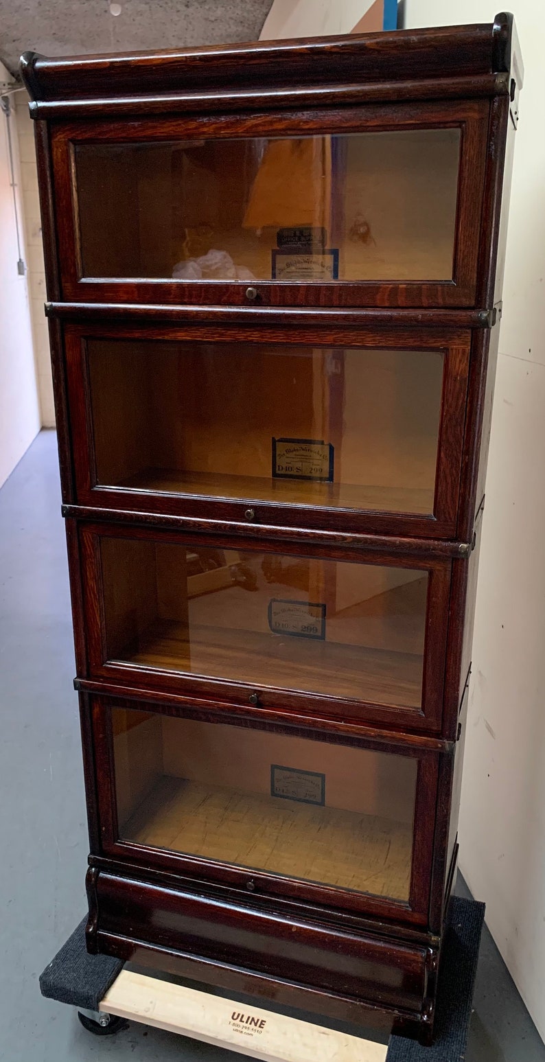 Antique Globe Wernicke Threequarter Size Oak 4 Section Etsy