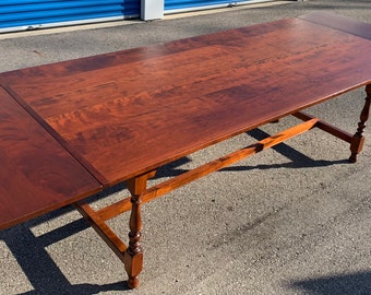 Vintage Custom D R Dimes cherry dining table with extensions 24.75h40d90w117.5w Shipping is not free