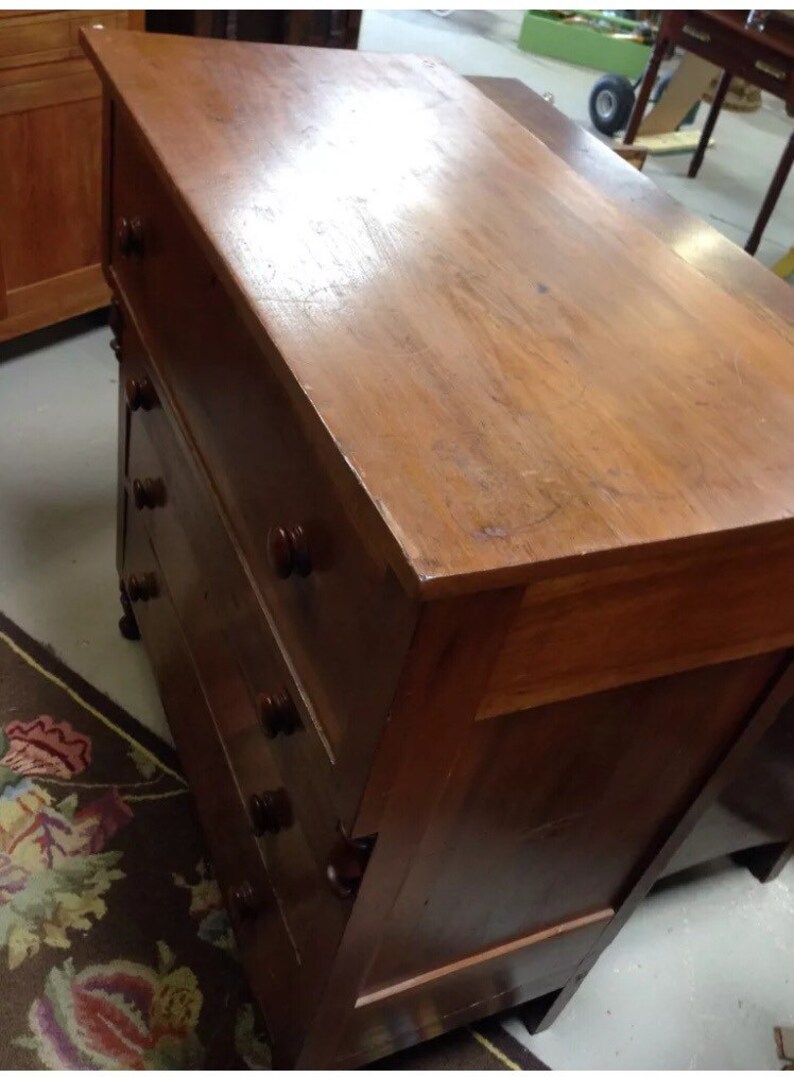 Beautiful Antique 1800's Empire Cherry Dresser 21d42w46h Etsy