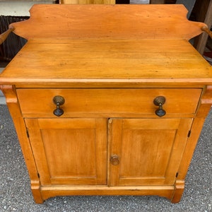 Antique southern country 1880s pine washstand teardrop pulls 35w29.5w16d28h34h Shipping is not free