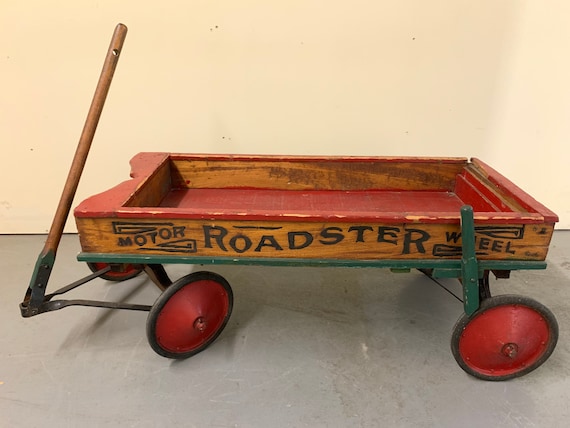 Antique Roadster Childs Wagon Sperrys Cheboygan WI Red Paint