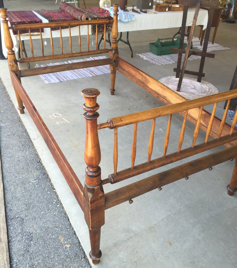 Antique Primitive Rope Bed Solid Cherry Shipping is Not Free Etsy