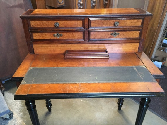 Antique Writing Desk Pull Out Top 5 Drawers 31w28 5h38h18d Etsy