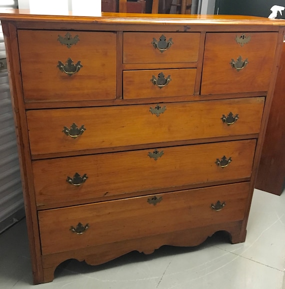 American Country Pine Chippendale Chest Dresser 19 5d48 5w48h Etsy