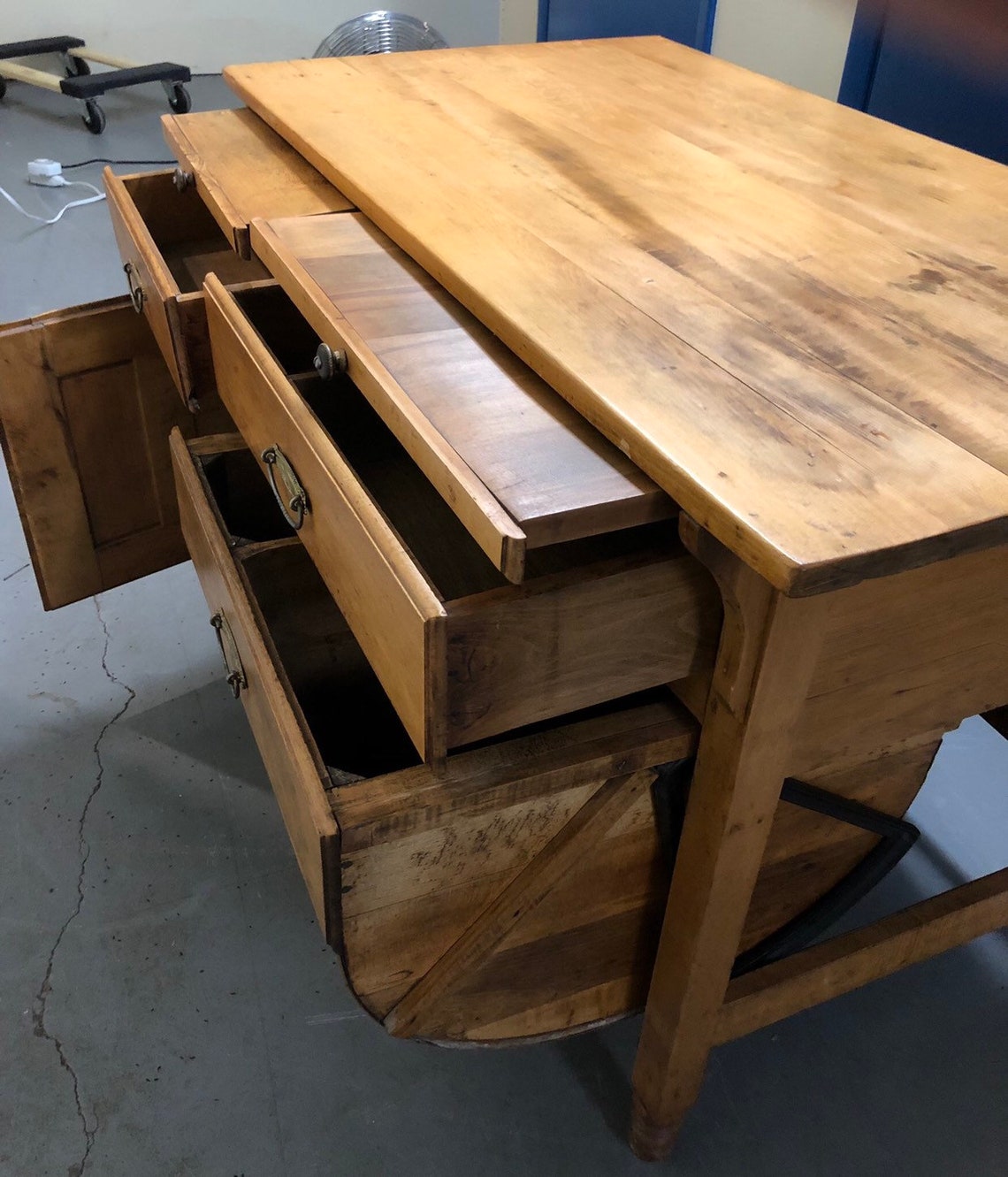 Antique oak bakers possum belly kitchen cupboard Etsy