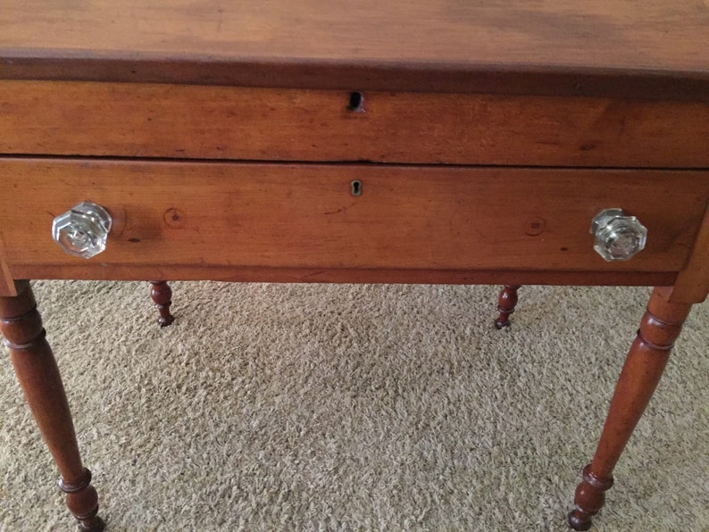 Antique School Masters Cherry Desk 1800's 25d35w39h High Etsy