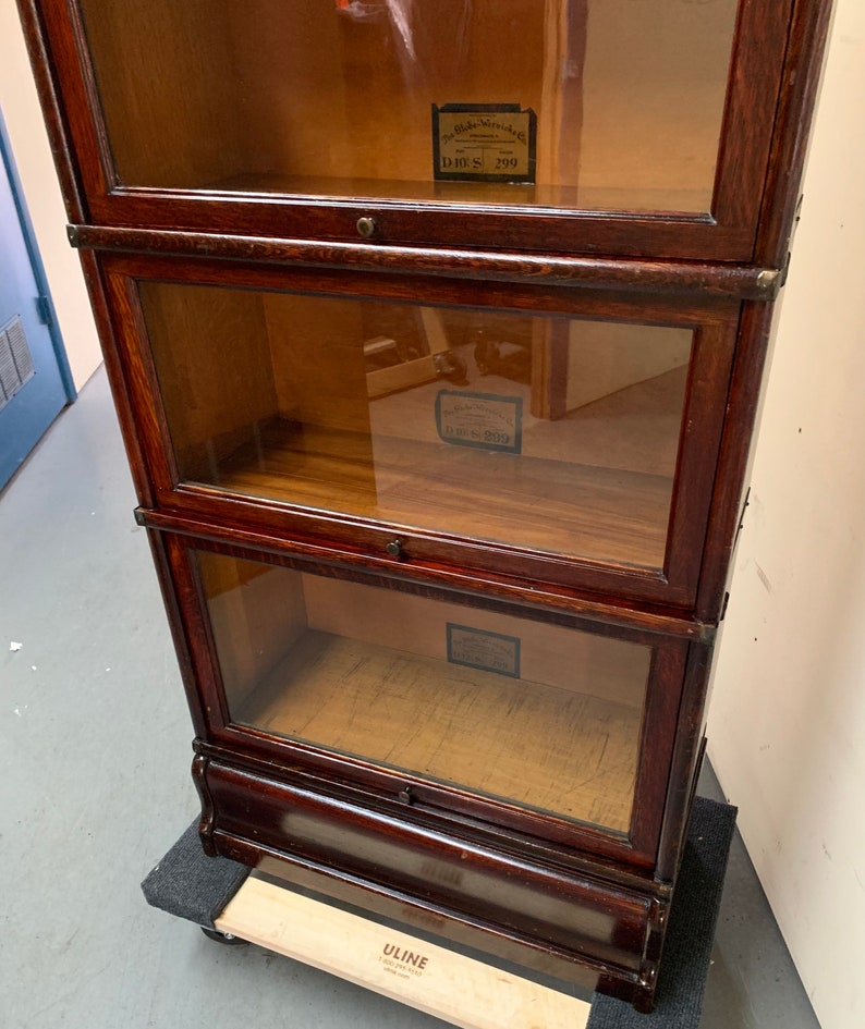 Antique Globe Wernicke Threequarter Size Oak 4 Section Etsy