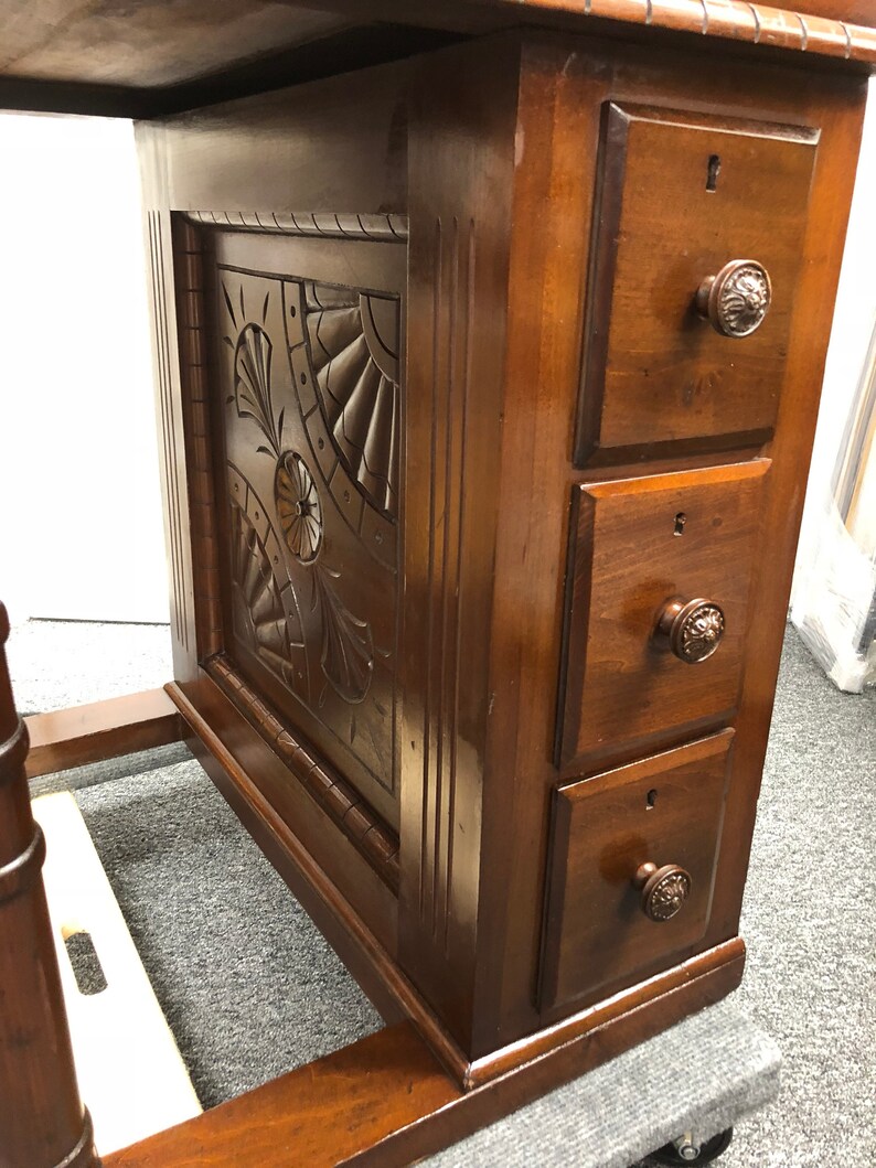 American Eastlake Victorian Secretary Bookcase Davenport Desk Etsy