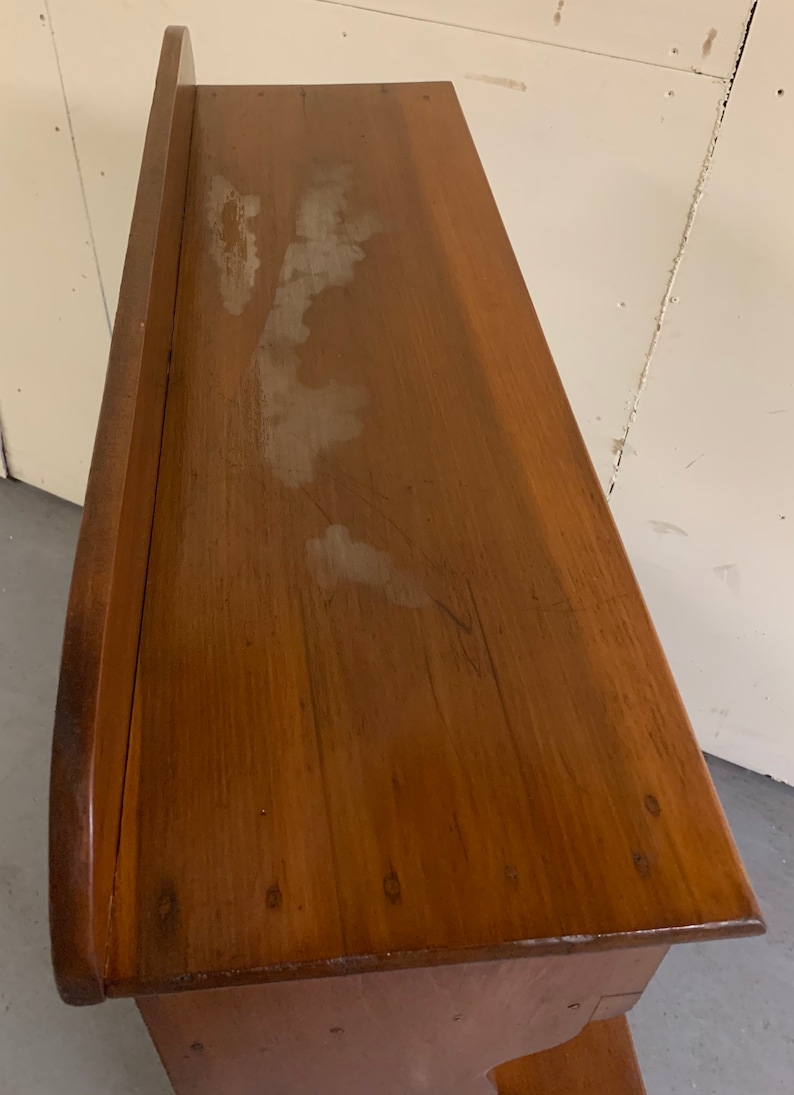 Antique Pine Bucket Bench Crock Cupboard Etsy