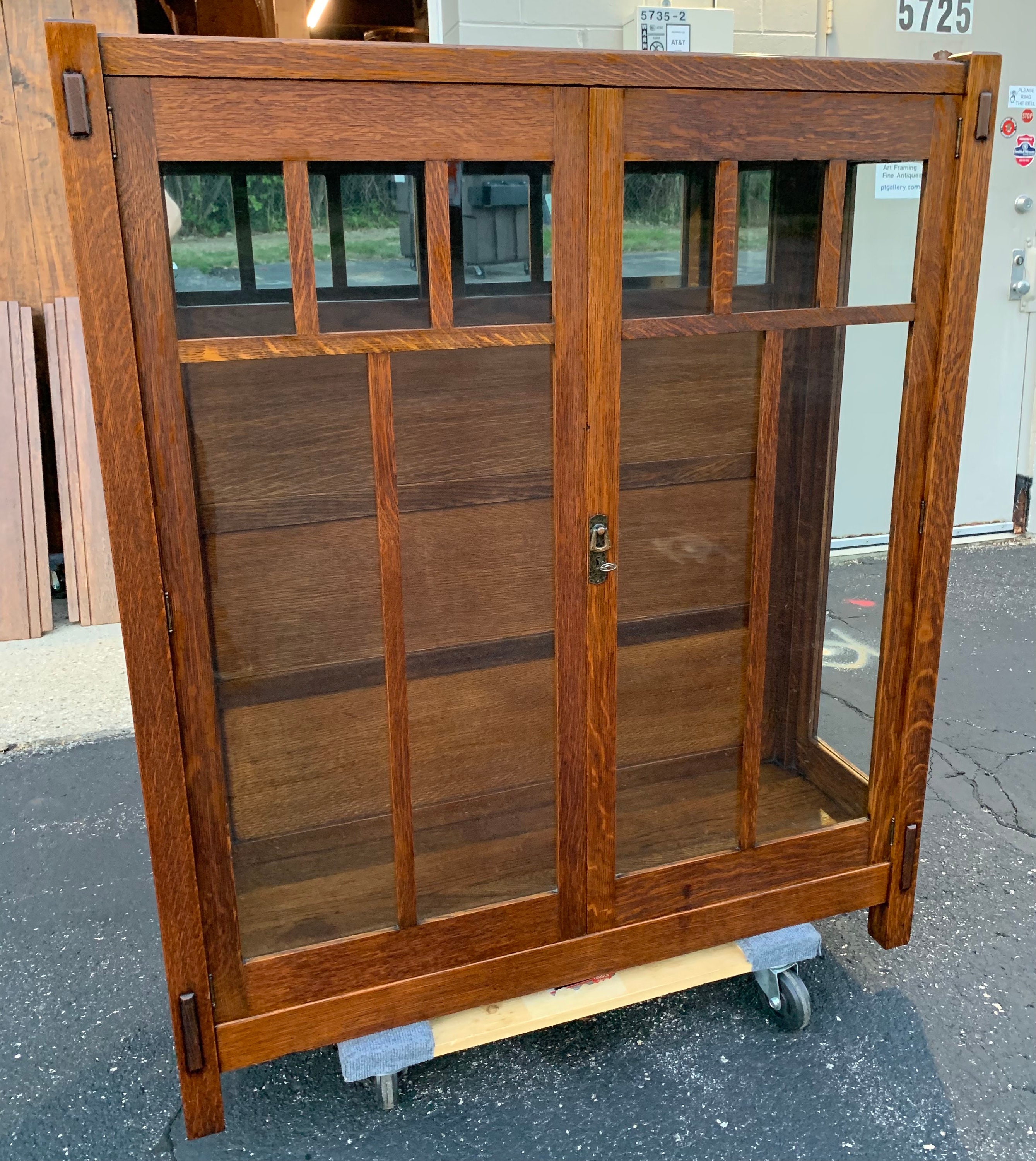Mission style display cabinet deals