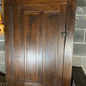 Primitive cabinet cupboard custom built window back 18d30w43h Shipping is Not free