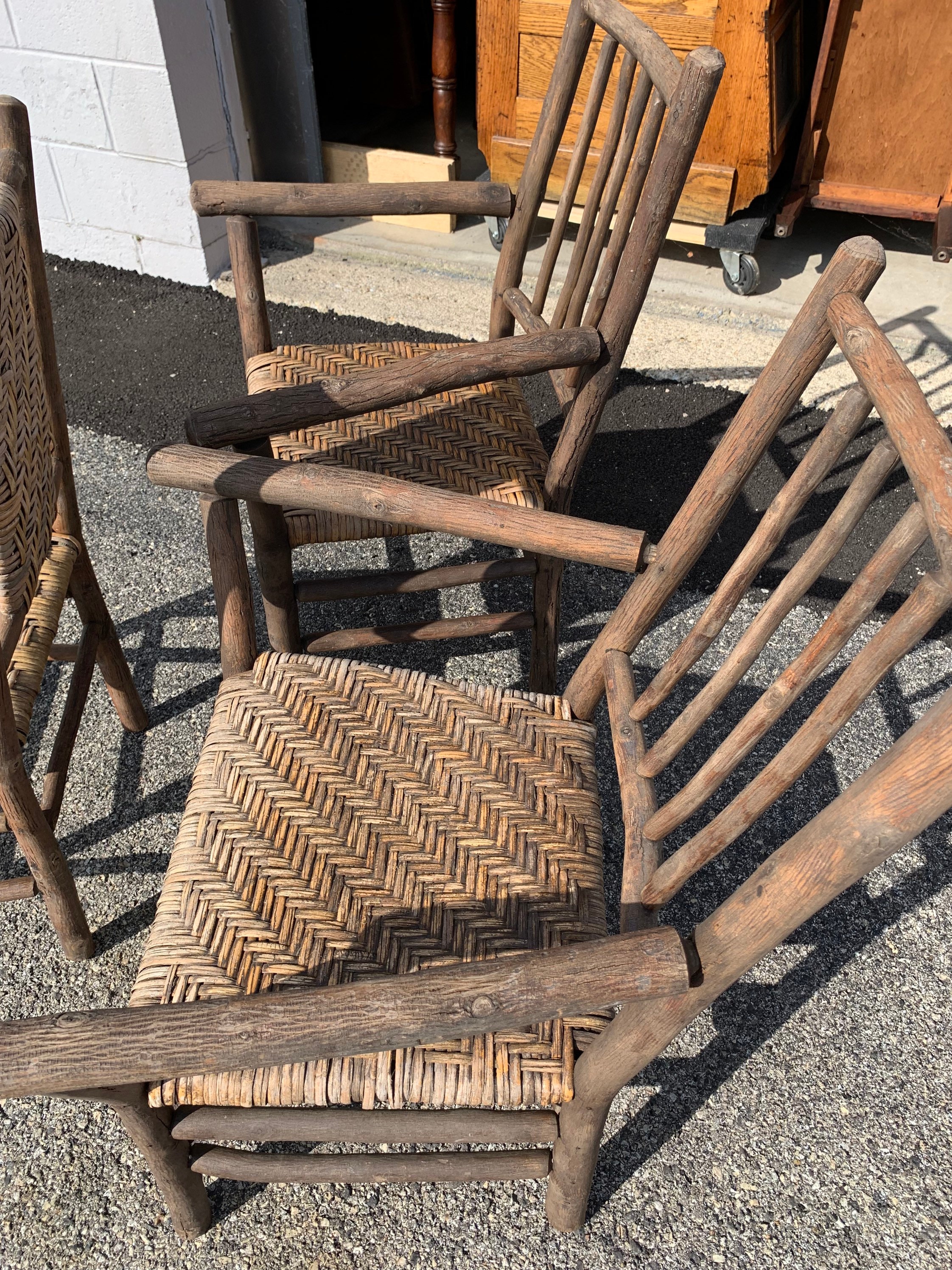 6 Original Old Hickory Chairs 24W21D17H37H Shipping is Not Free - Etsy