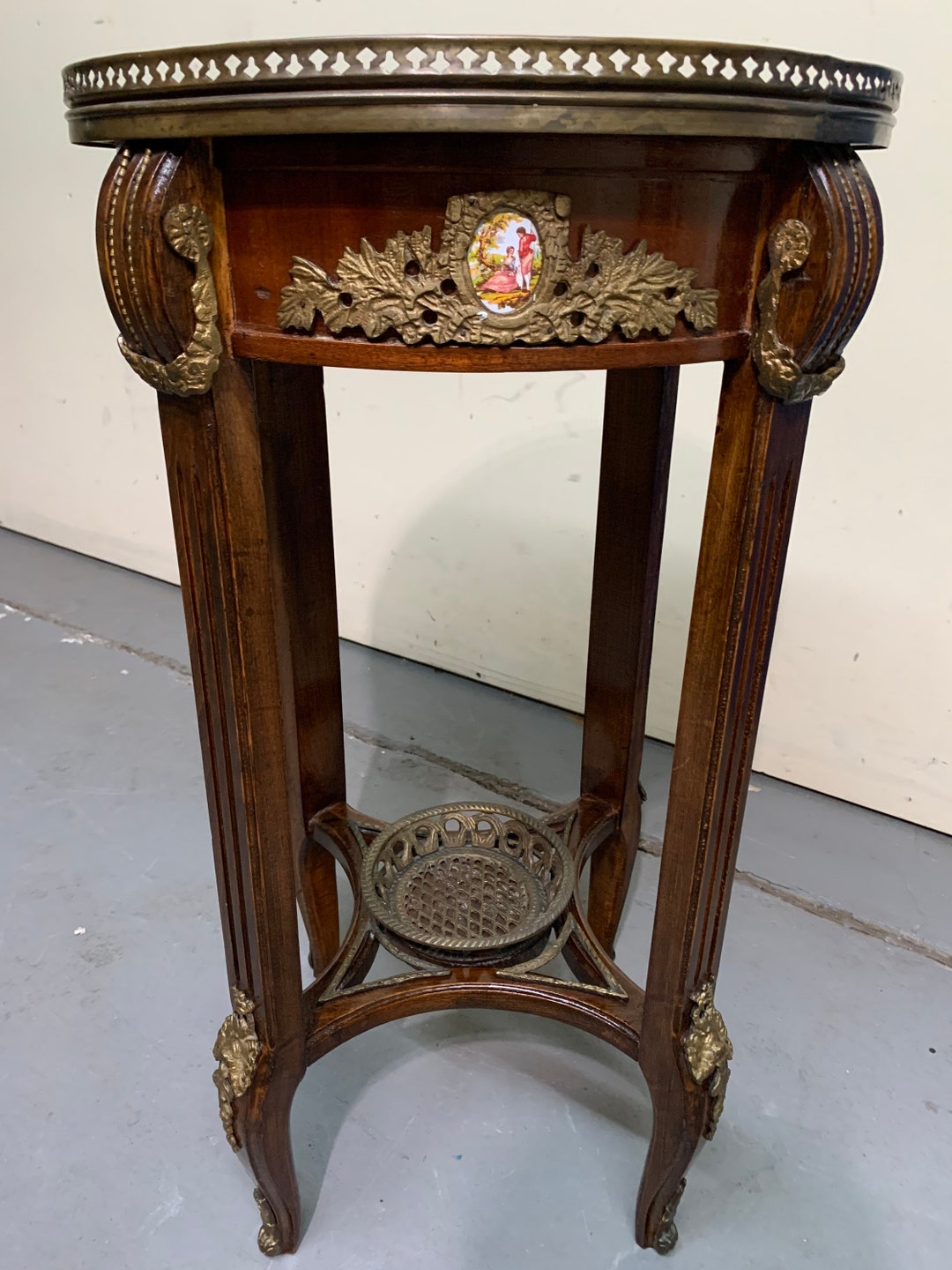 Antique Wooden French Side Table Decorated With Ormolu Trimmings 31 X ...