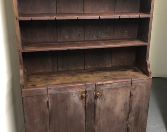 Primitive North Carolina Country Pewter Cupboard 72.25h34h49.5w15.5d11d Shipping is not free