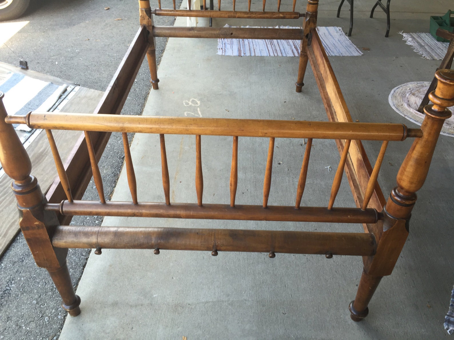 Antique Primitive Rope Bed Solid Cherry shipping is Not free Etsy