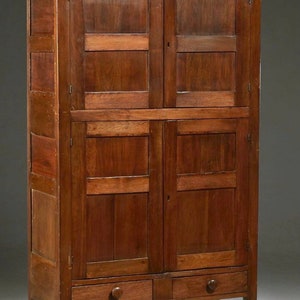 Antique 19th c Southern Walnut food cupboard piesafe 48W41W17D81H Shipping is not free