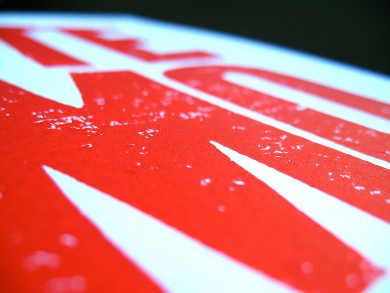 Te Amo Means I Love You Red Letterpress 8x10 Typography Etsy