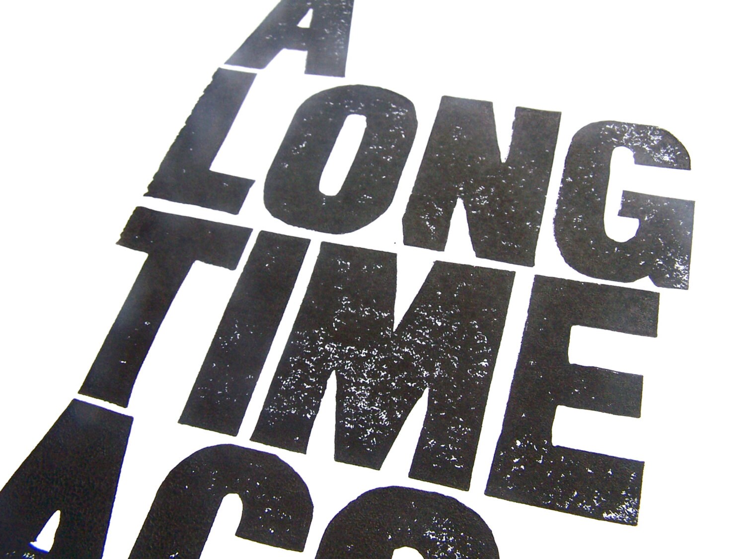 A Long Time Ago Black 8x10 Linocut Letterpress Print Star - Etsy