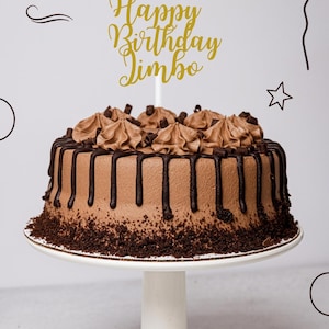 Personalised Name and Age Birthday Cake Topper, 18th, 20th, 30th, 40th, 50th, 60th, 70th, 80th, 90th, 100th Birthday Custom Name Cake Topper