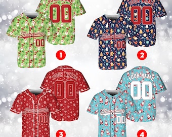 Gepersonaliseerde kersthonkbaljersey, aangepaste naam en nummer