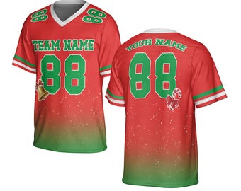 Gepersonaliseerde kerstvoetbaltrui - aangepaste vakantie-outfit