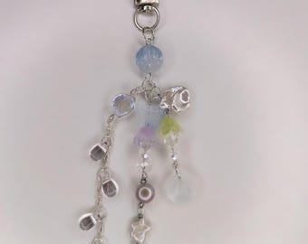 Pond Charms Keychain Whimsical Iridescent Water Fairy Themed Charm