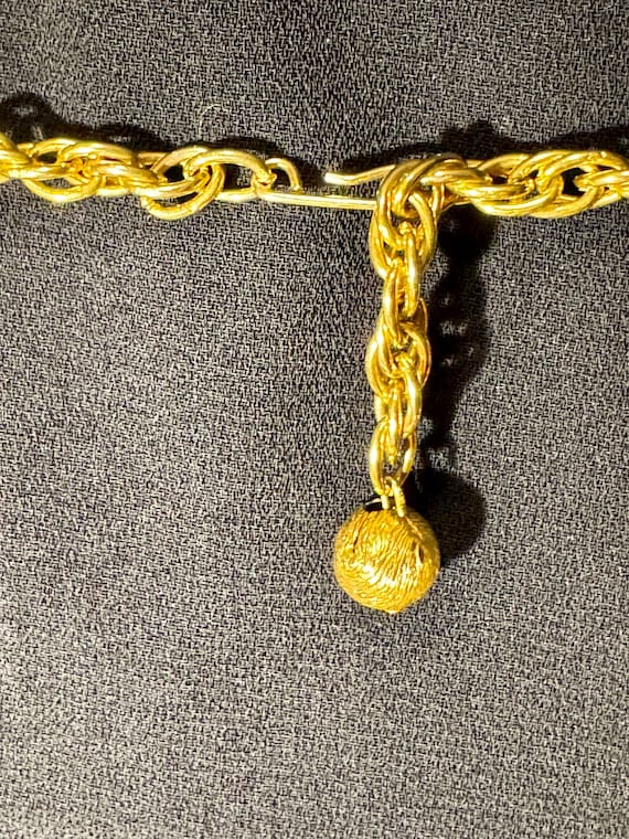 Kenneth Jay Lane Golden Aztec Statement Necklace - image 7