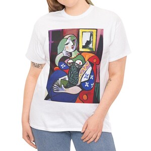 Pablo Picasso, Woman with a Book Tee - Modern Art - Gildan T-shirt - Ethically Grown Cotton - Pablo Picasso Inspired Tee - Art Lovers Gift
