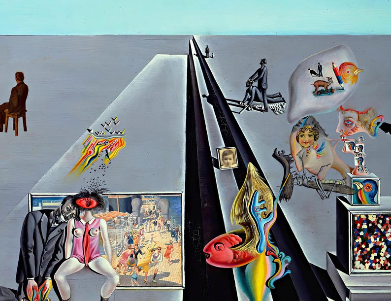 Surrealist Spring Salvador Dalí Surrealist Art Print: the First Days of Spring, Wooden ...