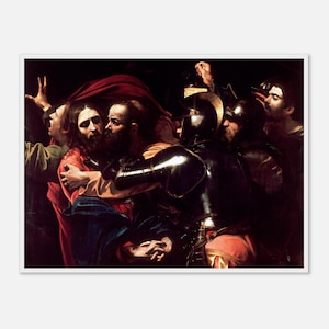 Caravaggio - The Taking of Christ - Framed Giclée Art Print